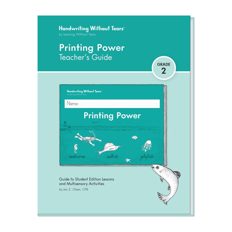 Learning Without Tears, Printing Power Teacher's Guide, Age 7+, 2nd Grade+, Handwriting Practice, School & Home, Language Arts, Tutoring, Sensory - Image 1